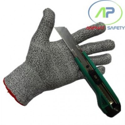 Găng tay chống cắt Dyneema Không phủ PU màu xám